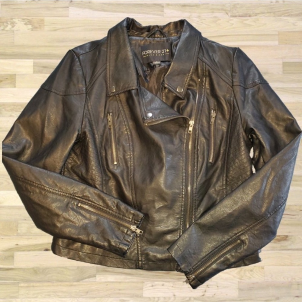 Forever 21+ Crop Moto Jacket